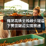 梅龙高铁全线最长隧道下黄田隧道实现贯通(图2) 梅龙高铁全线最长隧道下黄田隧道实现贯通(图2)