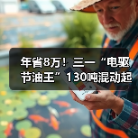 年省8万！三一“电驱节油王”130吨混动起重机有点牛！