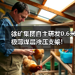 徐矿集团自主研发0.6米极薄煤层液压支架！