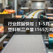 行业数据快报 | 1-5月塑料制品产量3165万吨,同比增长5.4%(图2) 行业数据快报 | 1-5月塑料制品产量3165万吨,同比增长5.4%(图2)