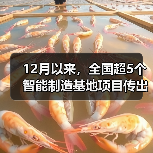12月以来，全国超5个智能制造基地项目传出好消息
