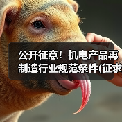公开征意！机电产品再制造行业规范条件(征求意见稿)