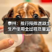 泰州：推行预拌混凝土生产使用全过程质量监管