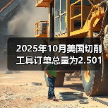 2025年10月美国切削工具订单总量为2.501亿美元,同比增长14.7%(图2) 2025年10月美国切削工具订单总量为2.501亿美元,同比增长14.7%(图2)