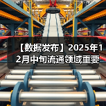 【数据发布】2025年12月中旬流通领域重要生产资料市场价格变动情况