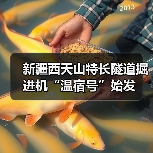 新疆西天山特长隧道掘进机启动掘进