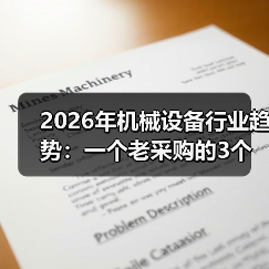 2026年机械设备行业趋势：一个老采购的3个残酷观察（图3）