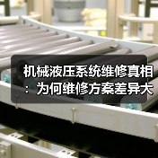 机械液压系统维修真相:为何维修方案差异大?(图4) 机械液压系统维修真相:为何维修方案差异大?(图4)