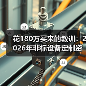 花180万买来的教训:2026年非标设备定制资讯,看完少走3年弯路(图2) 花180万买来的教训:2026年非标设备定制资讯,看完少走3年弯路(图2)