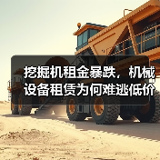 挖掘机租金暴跌,机械设备租赁为何难逃低价困局?陷阱揭秘(图1) 挖掘机租金暴跌,机械设备租赁为何难逃低价困局?陷阱揭秘(图1)