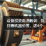 设备投资血泪教训:别只看机器价签,这4个成本陷阱你中了几个?(图1) 设备投资血泪教训:别只看机器价签,这4个成本陷阱你中了几个?(图1)