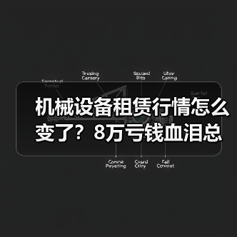 机械设备租赁行情怎么变了？8万亏钱血泪总结