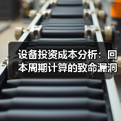 设备投资成本分析:回本周期计算的致命漏洞(图1) 设备投资成本分析:回本周期计算的致命漏洞(图1)