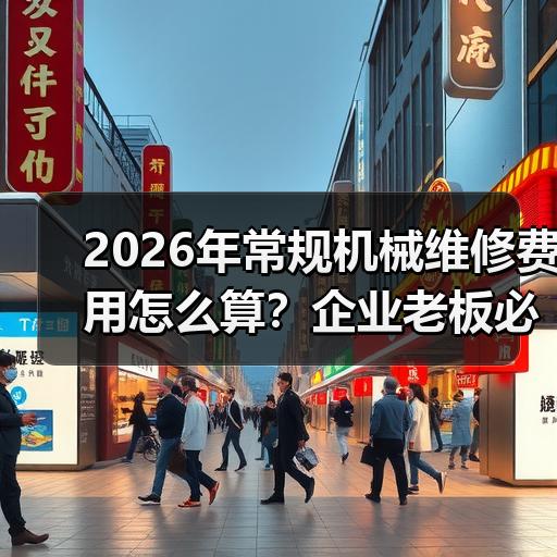 2026年常规机械维修费用怎么算？企业老板必看的报价构成分析